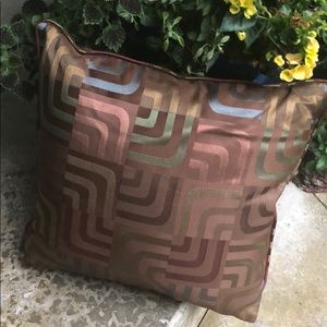 Two Custom Geometric Upholstery Pillows - 19"